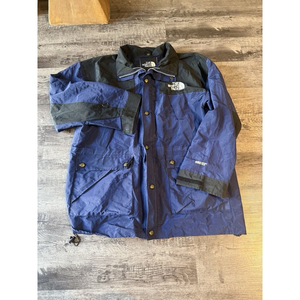 Vintage The North Face Gore-Tex Mountain Guide Jacket Blue Black Mens Size Large